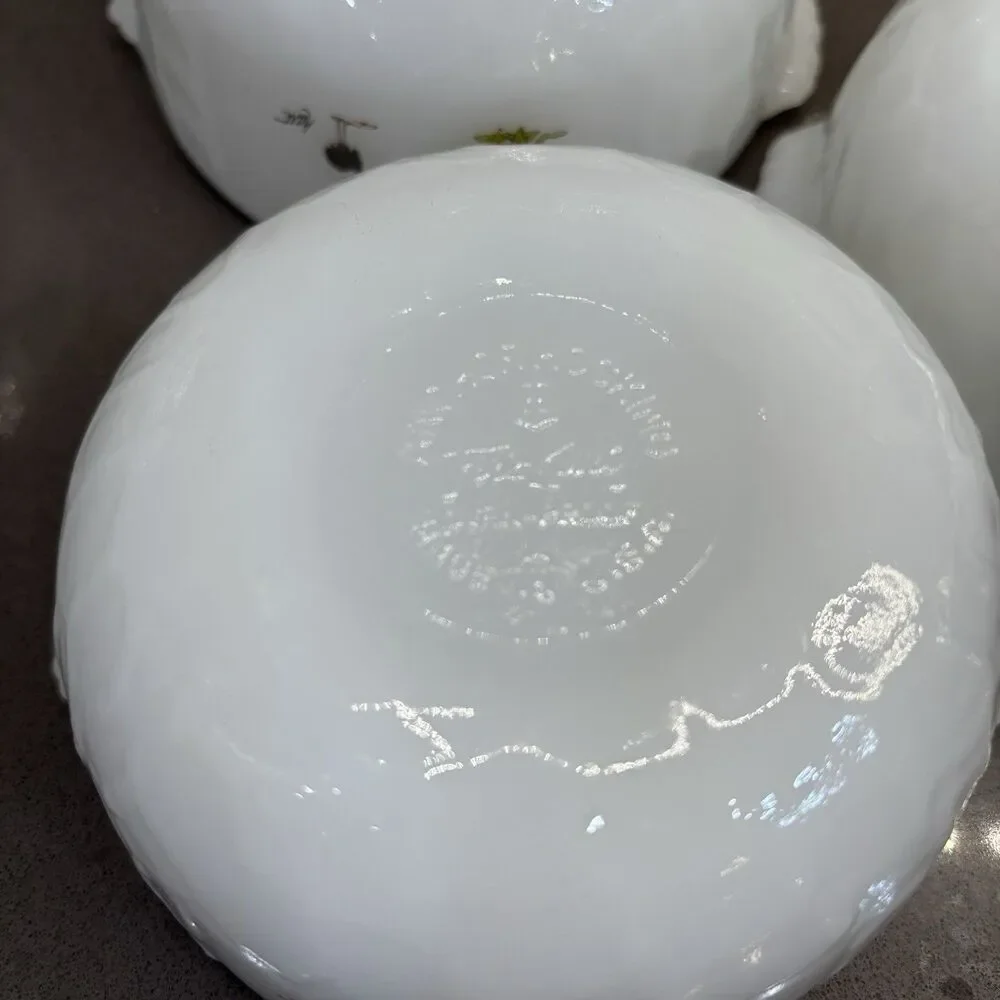 FIVE Vtg Anchor Hocking Fire King BC Johnny Hart Crog Cereal Bowls Dinosaurs